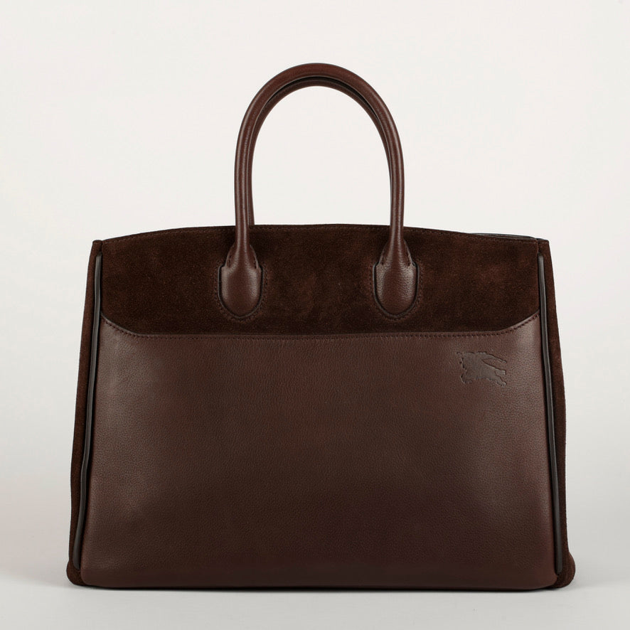 Rocking Horse Tote, Brown Suede