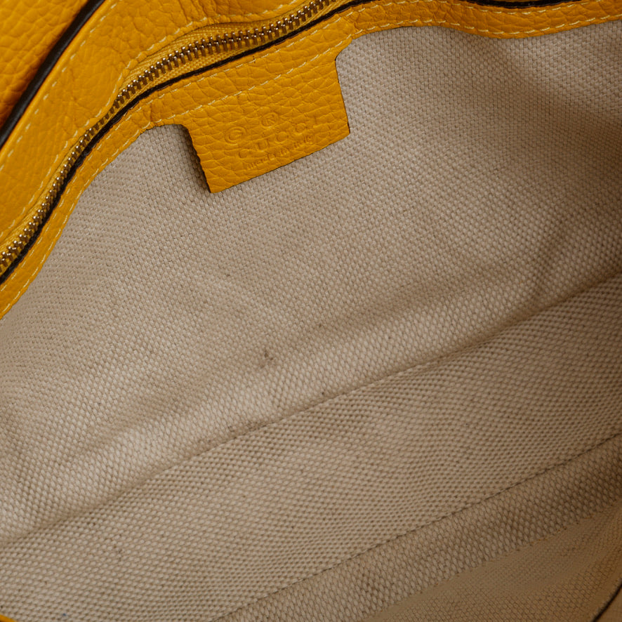 Medium Soho Shoulder Bag, Yellow Calfskin