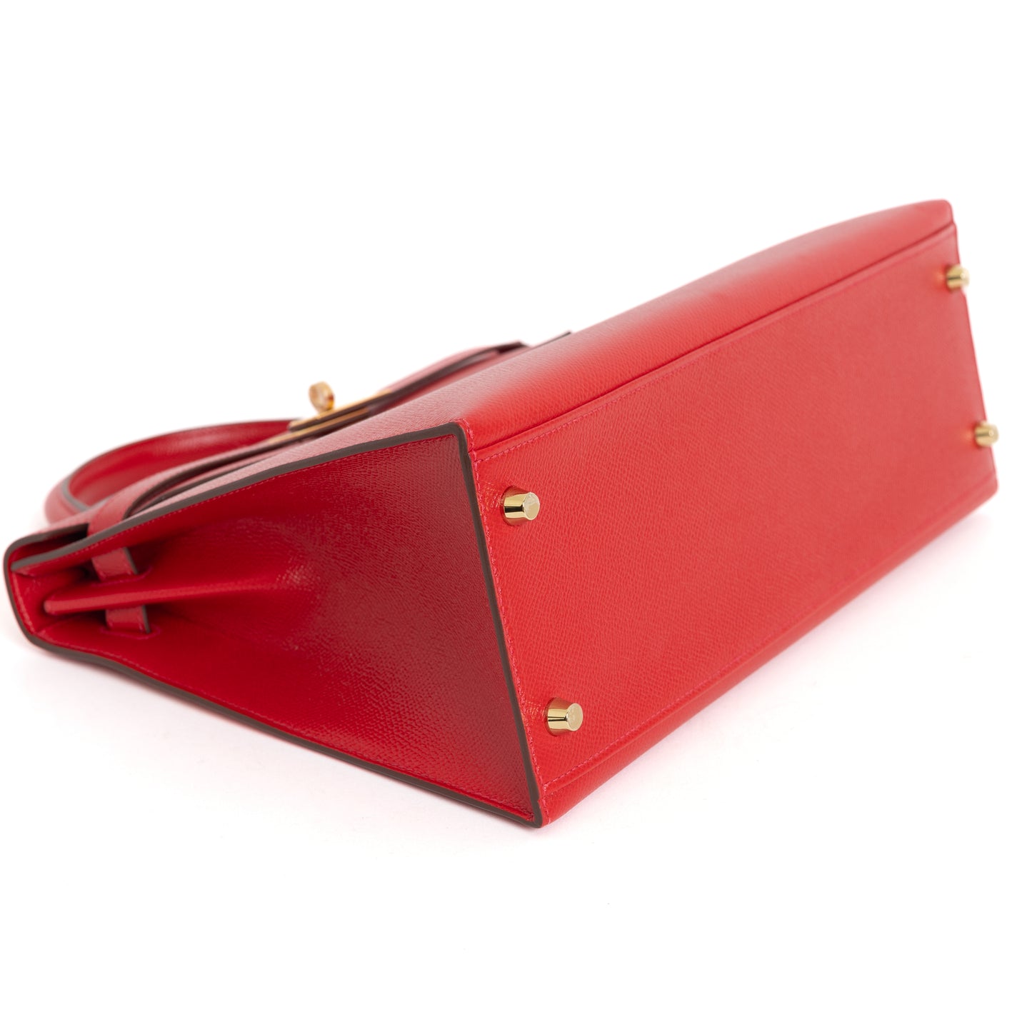 Kelly Sellier 32 Rouge Casaque Epsom Leather Gold Hardware