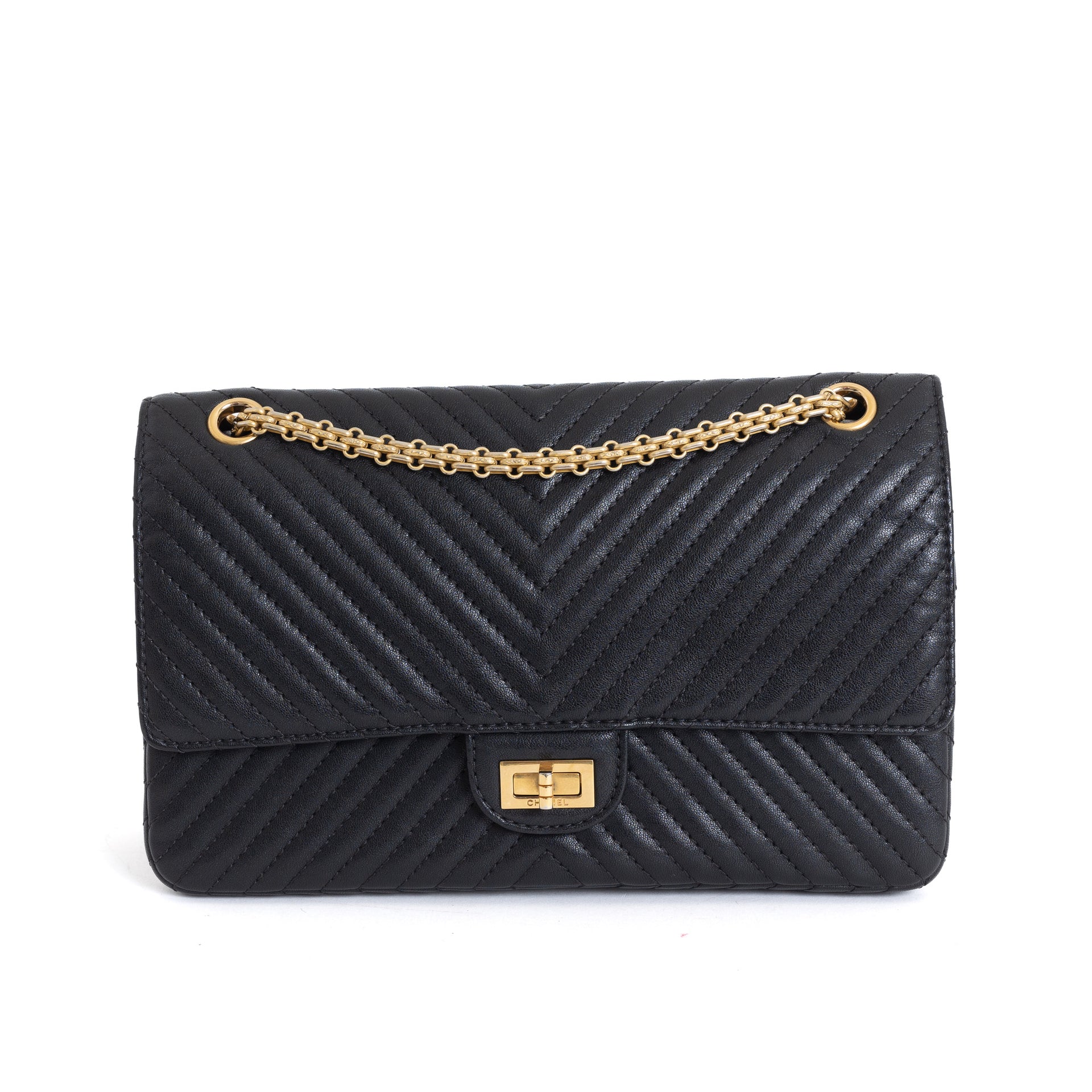 2.55 Reissue Mademosielle Flap, Black Calfskin – Glow Luxury