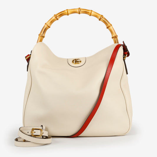 Large Diana Hobo, White 10716