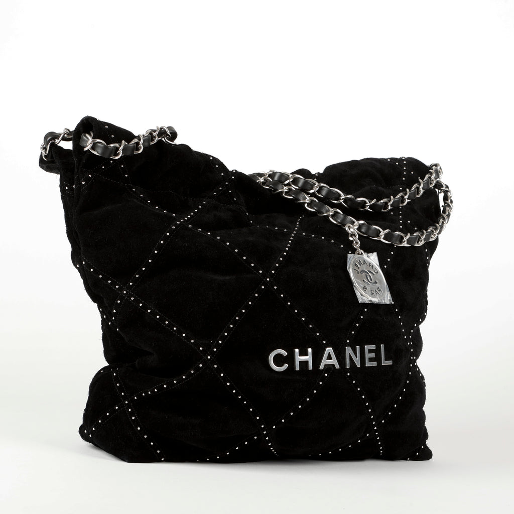 Small Suede 22 Studded, Black Silver