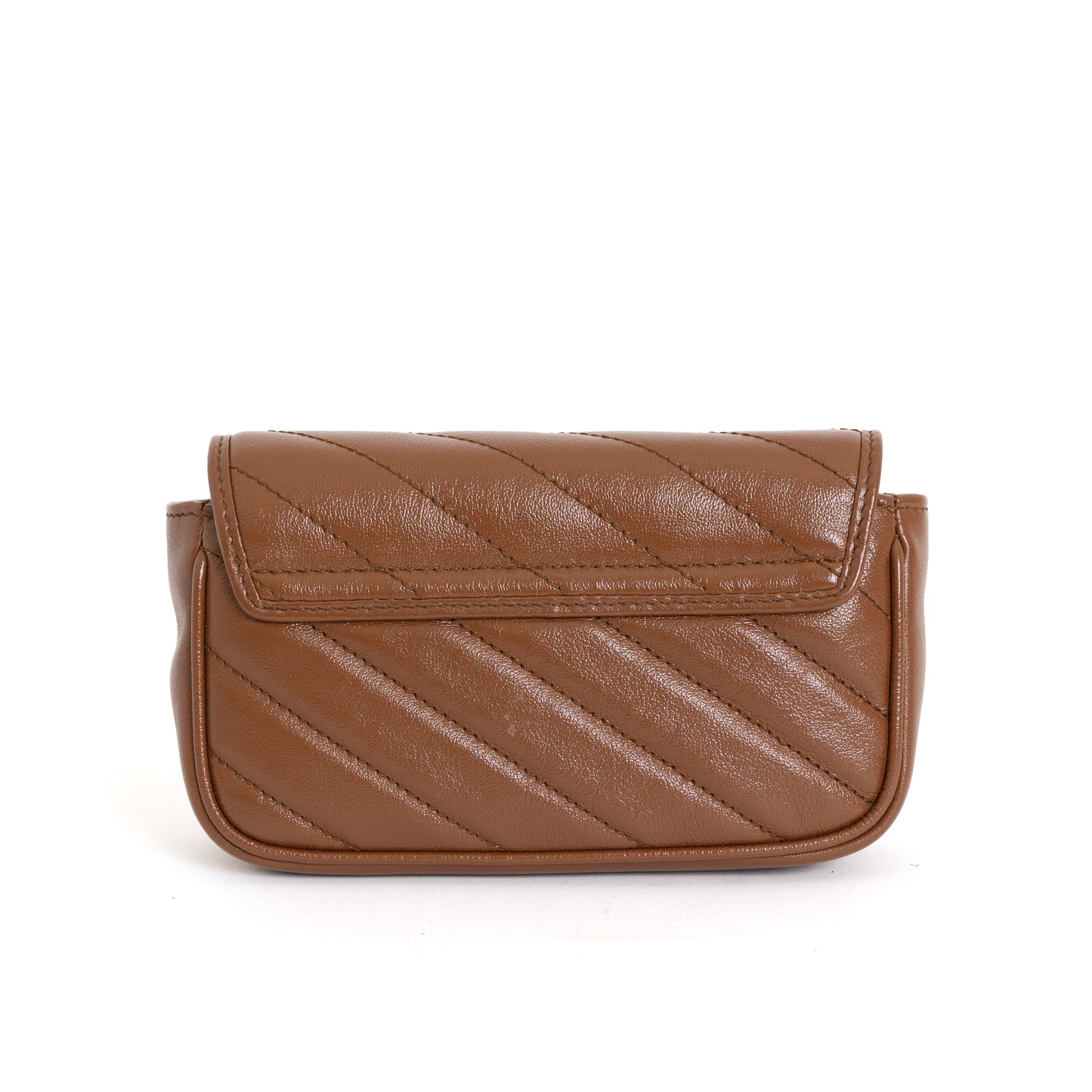 Super Mini Marmont Matelasse, Brown 7688