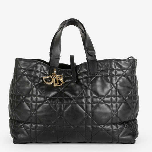 Large Toujours Tote, Black Lambskin