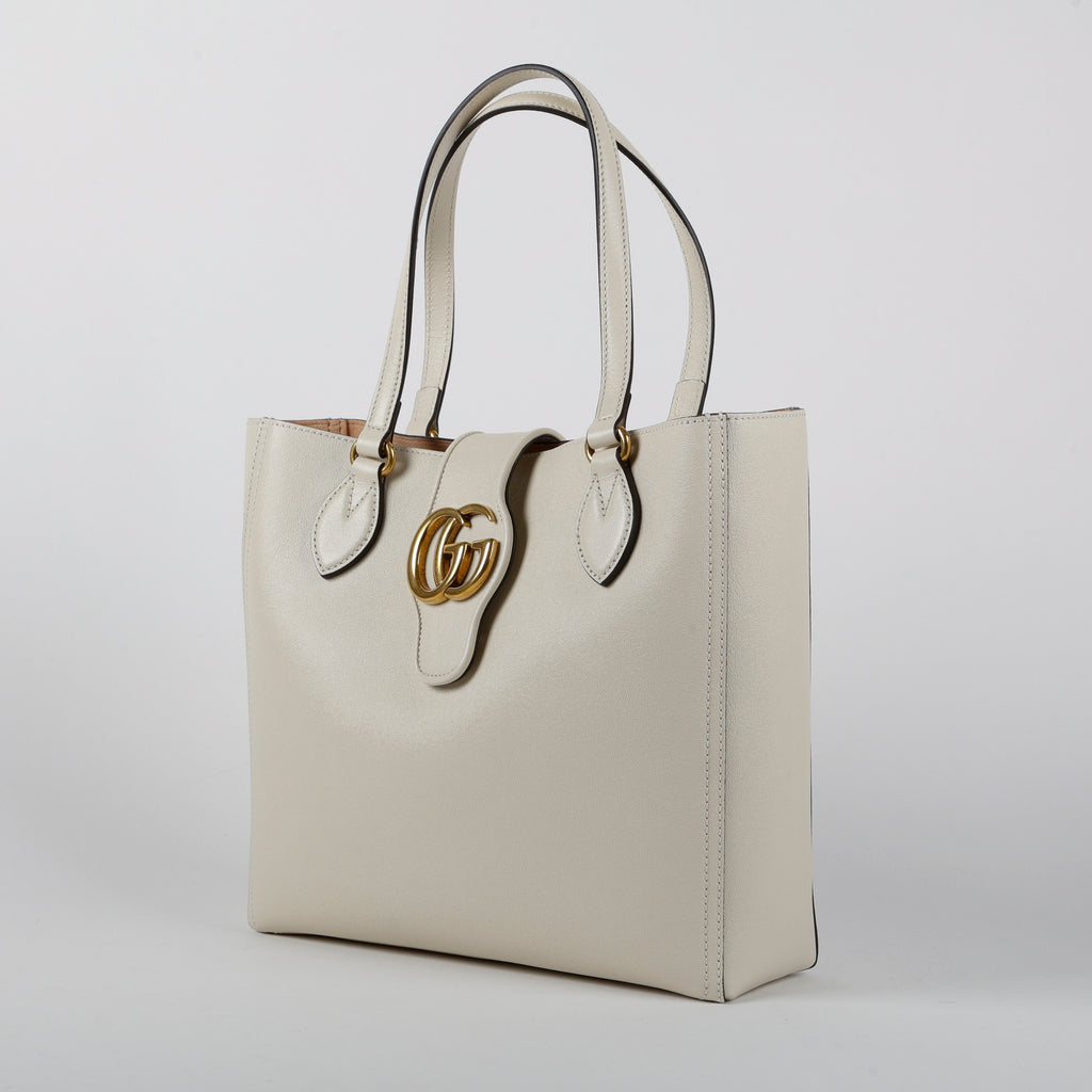 Small Dahlia Tote Mystic White