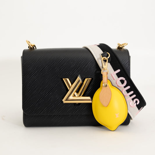 Louis Vuitton Twist MM Black Epi Lemon Strap 5481