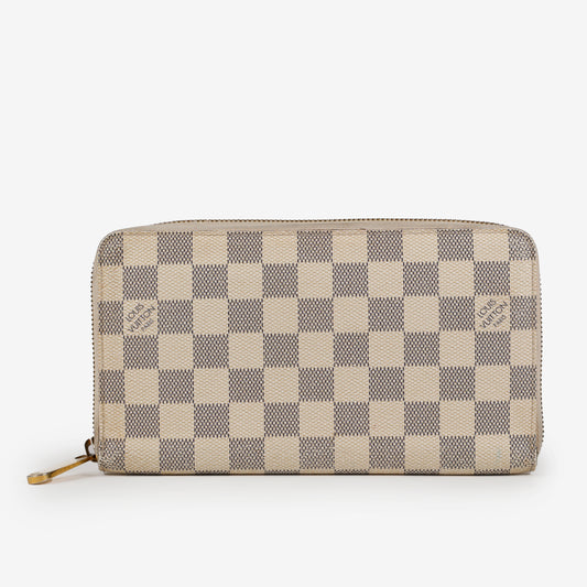 Zippy Travel Wallet Damier Azur