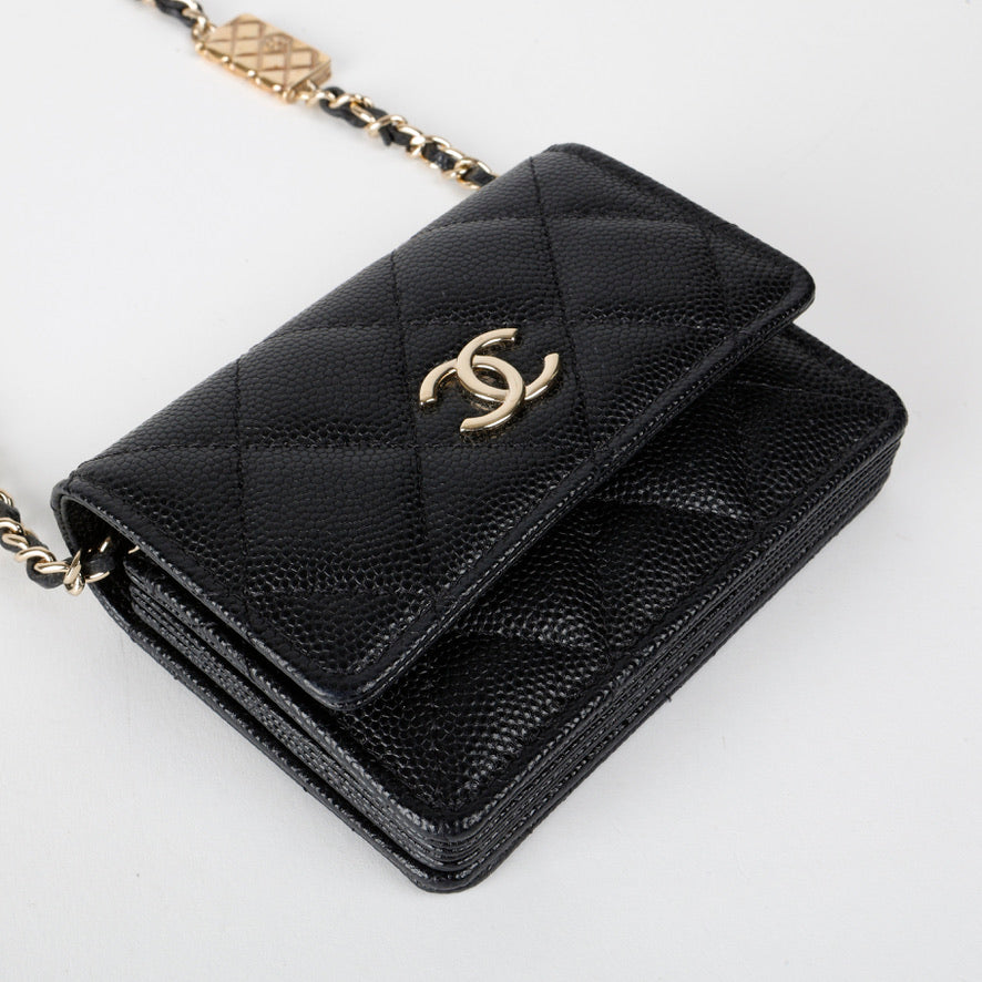 Caviar Charms Card Holder on Chain