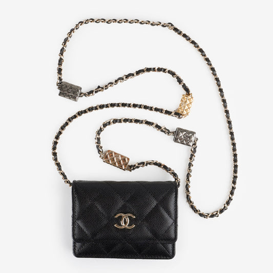 Caviar Charms Card Holder on Chain