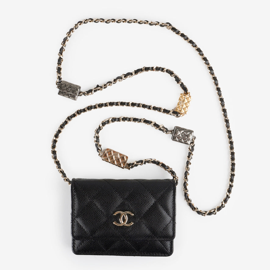 Caviar Charms Card Holder on Chain