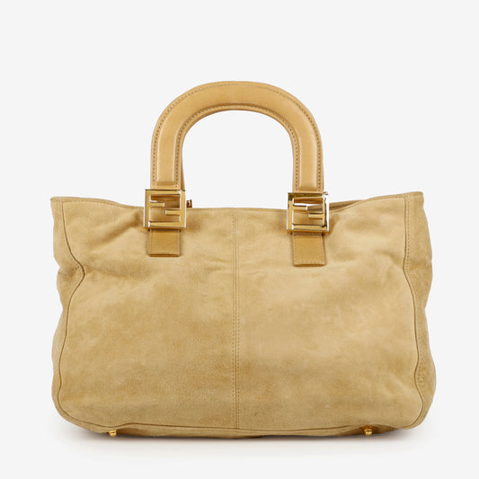 Baguette Top Handle Tote, Suede