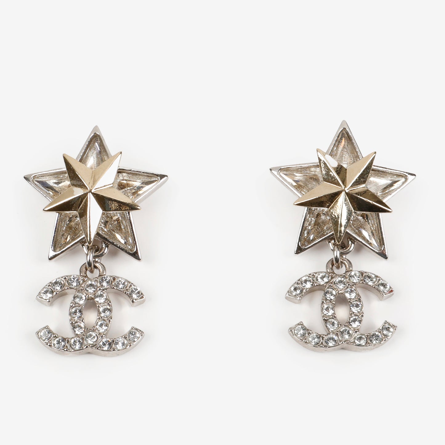 Star CC Dangle Earrings 10796