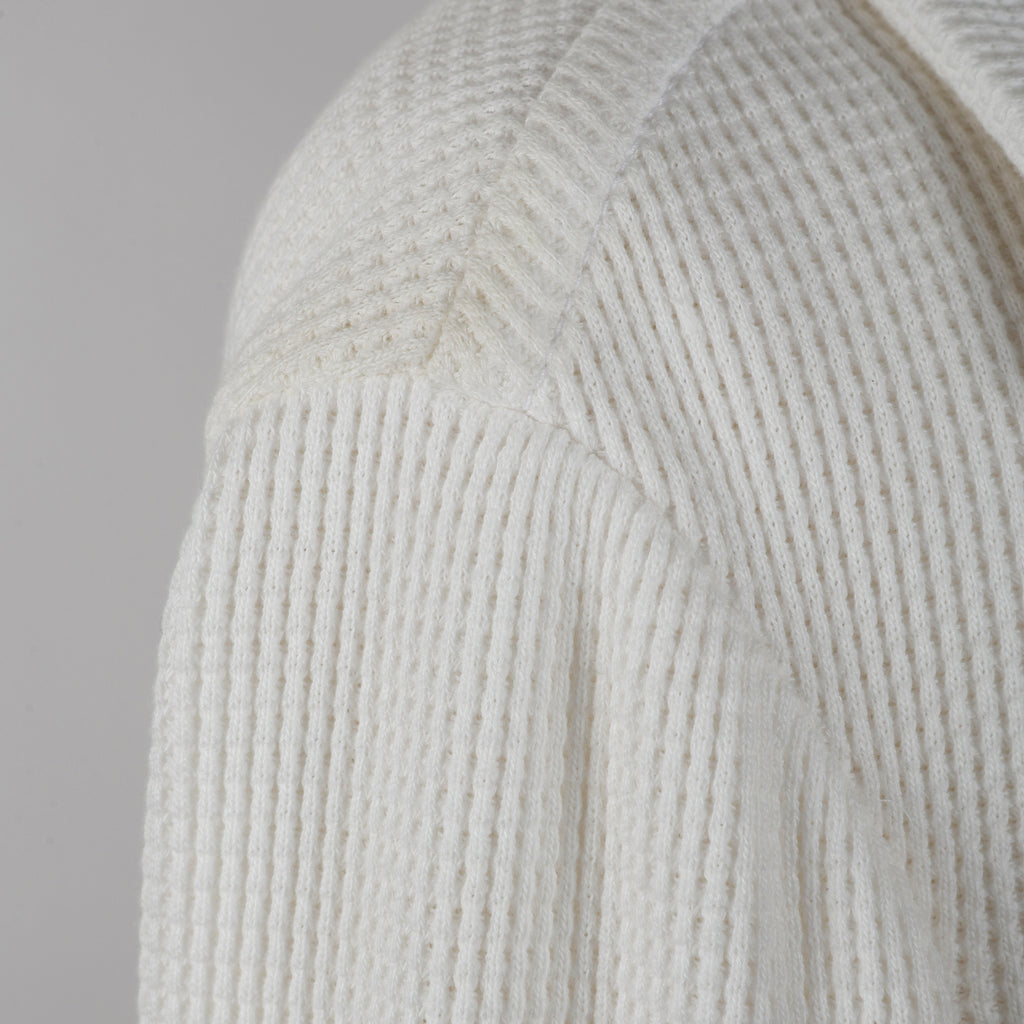 Waffle Cotton White Jacket (21C)