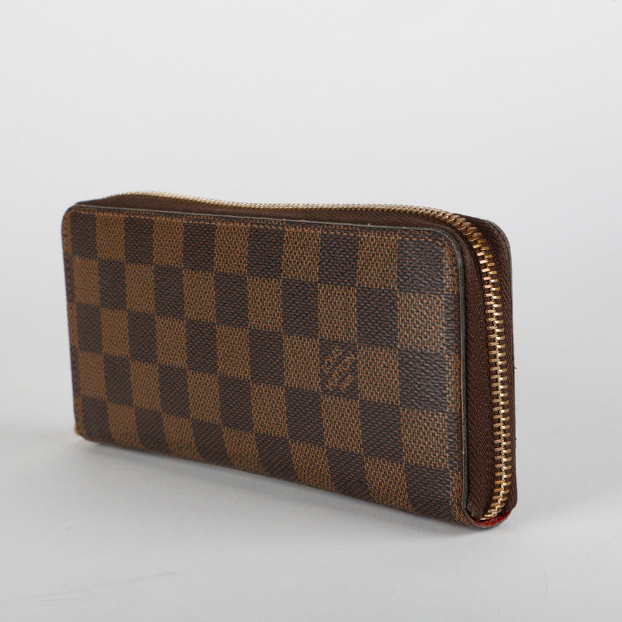 Clemence Wallet, Damier Ebene Red