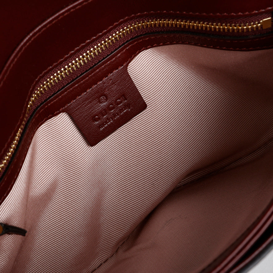 Small Arli Flap Shoulder Bag, Bordeaux