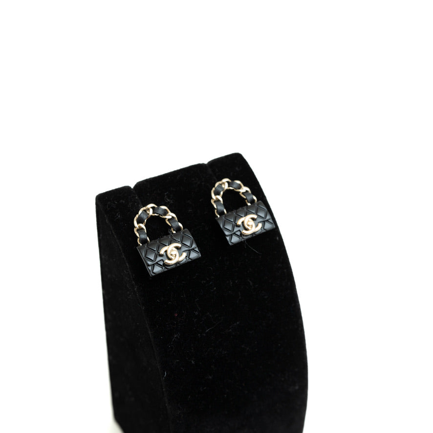 Handbag Resin Turnlock Earrings