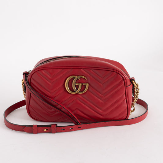 Gucci Small Marmont Camera Bag, Red 4982