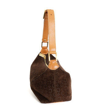 Brown Suede Macadam Handbag