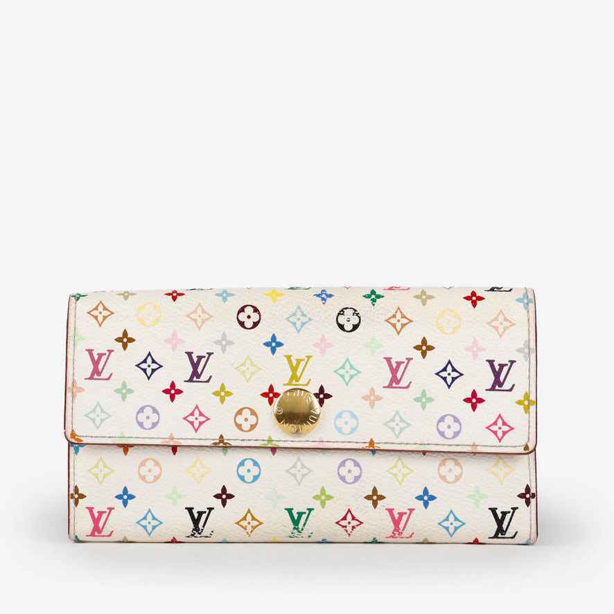 Murakami Sarah Wallet White Multicolor 10780