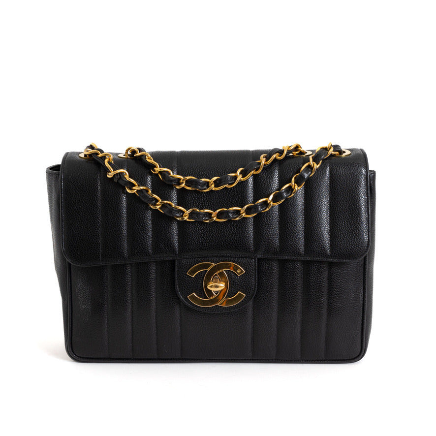 Jumbo Mademoiselle Caviar Flap 2902