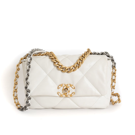 19 Small, White Lambskin