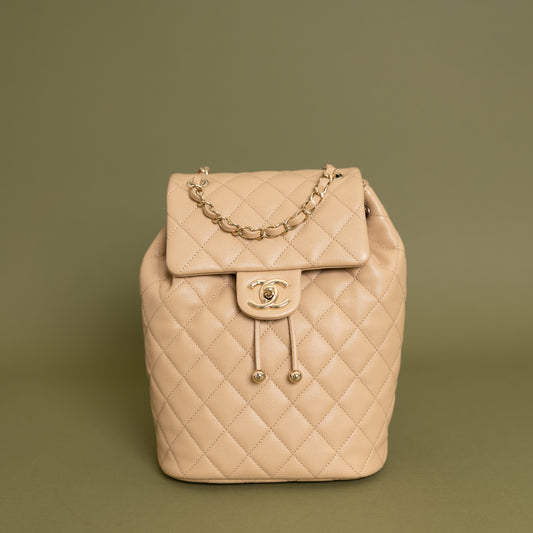 Beige Caviar Timeless Backpack