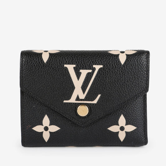 Victorine Wallet, Black Bicolor Empreinte 11930
