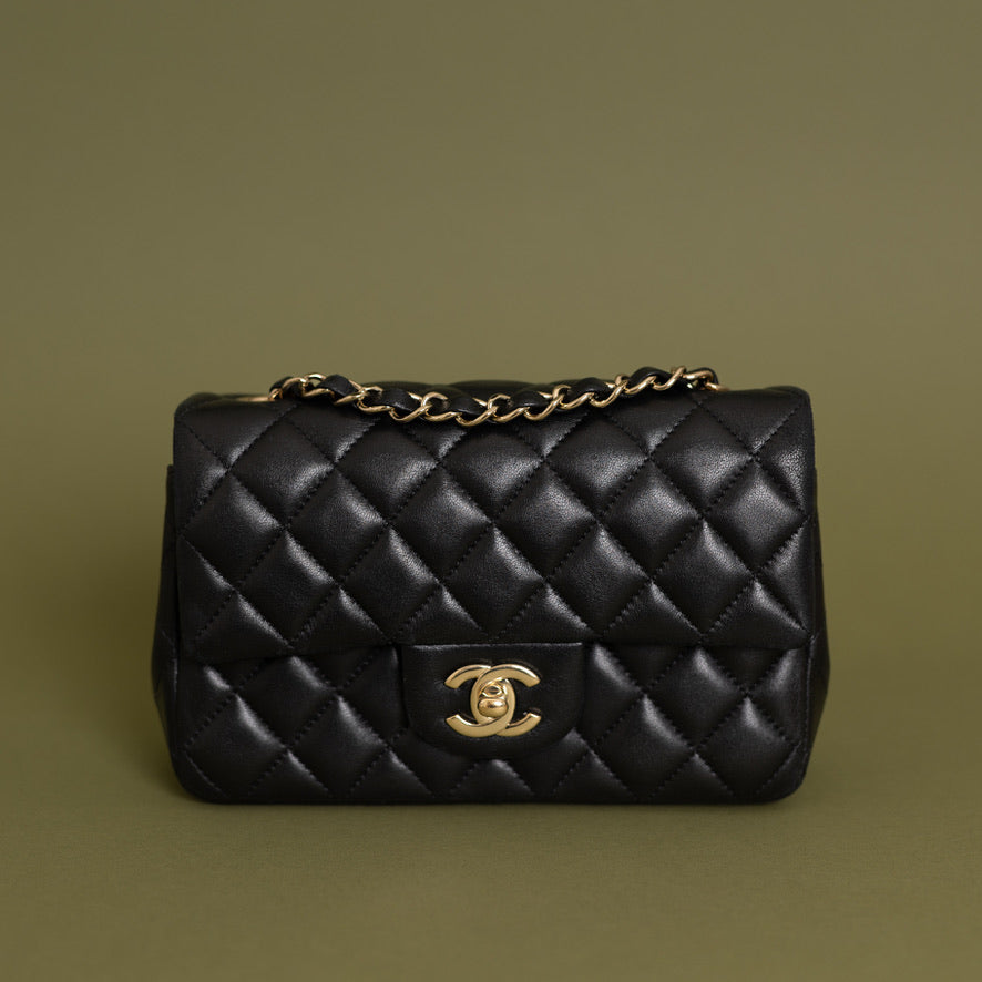 Mini Flap Black Lambskin GHW 2961