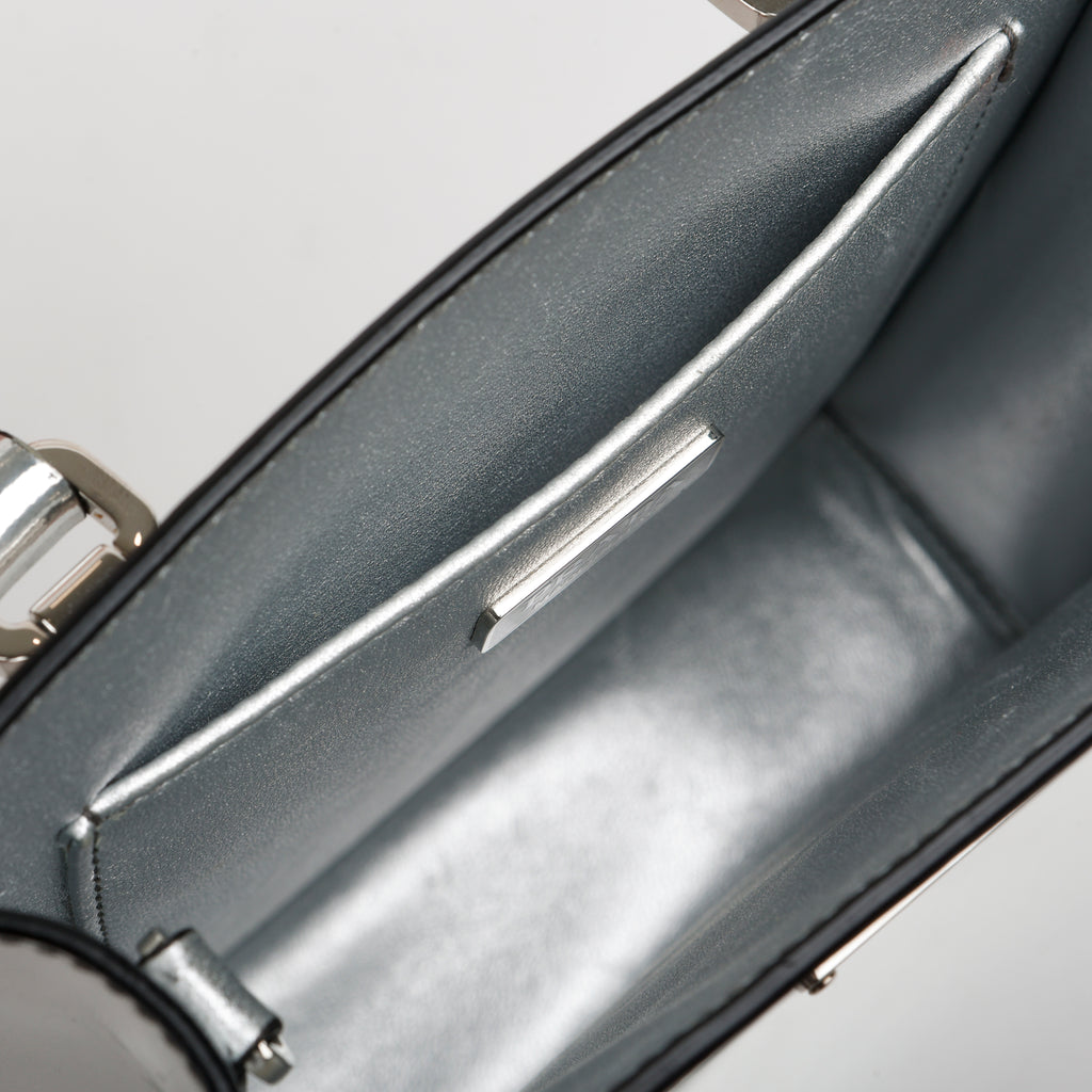 Silver Triangle Spazzolato Mini Tote