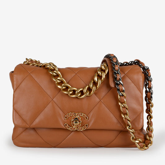 Large 19, Brown Lambskin 11977