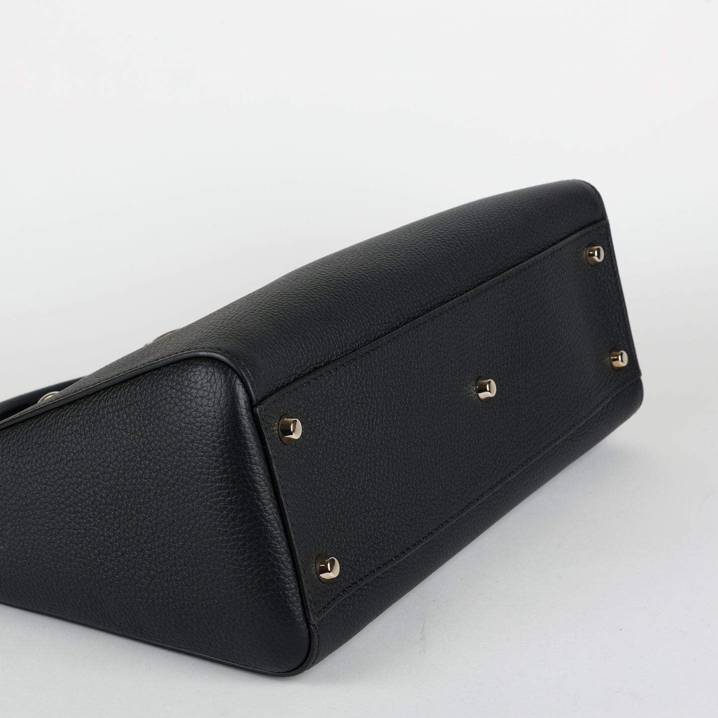 Large D-Sire Black Calfskin