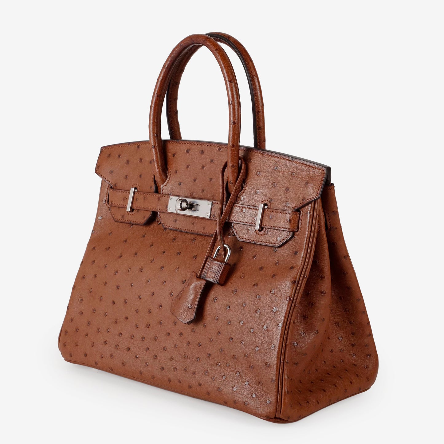 Birkin 30, Brown Ostrich Palladium Hardware