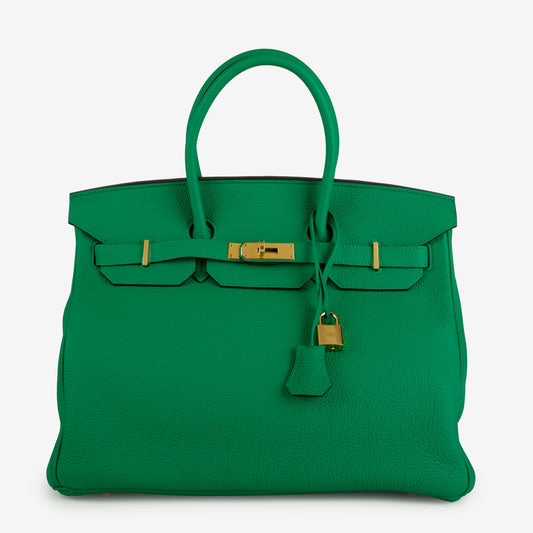 Birkin 35 Bamboo Togo Gold Hardware