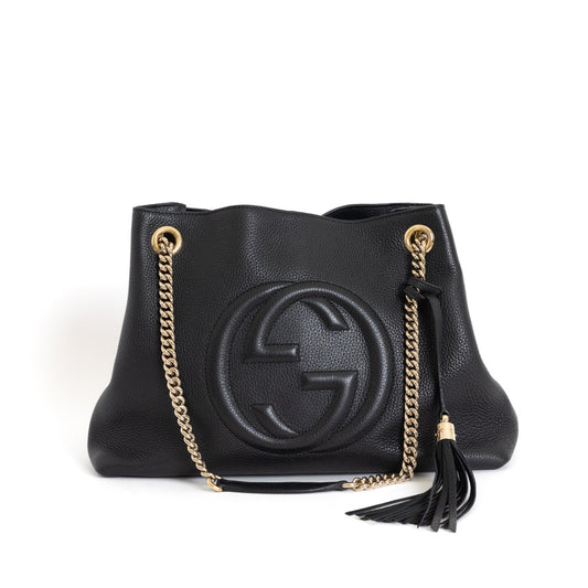 Soho Chain Strap Shoulder Bag, Black 7694