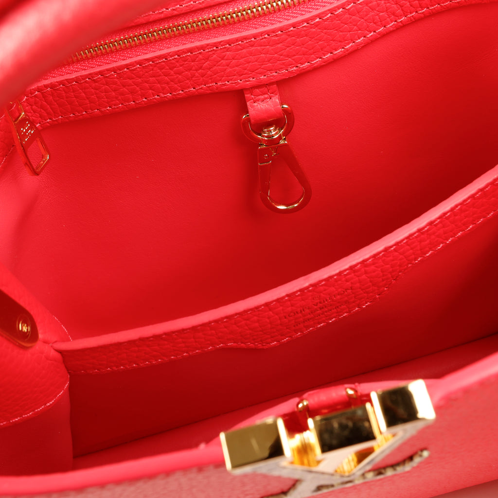 Capucines BB, Pink with Python Handle