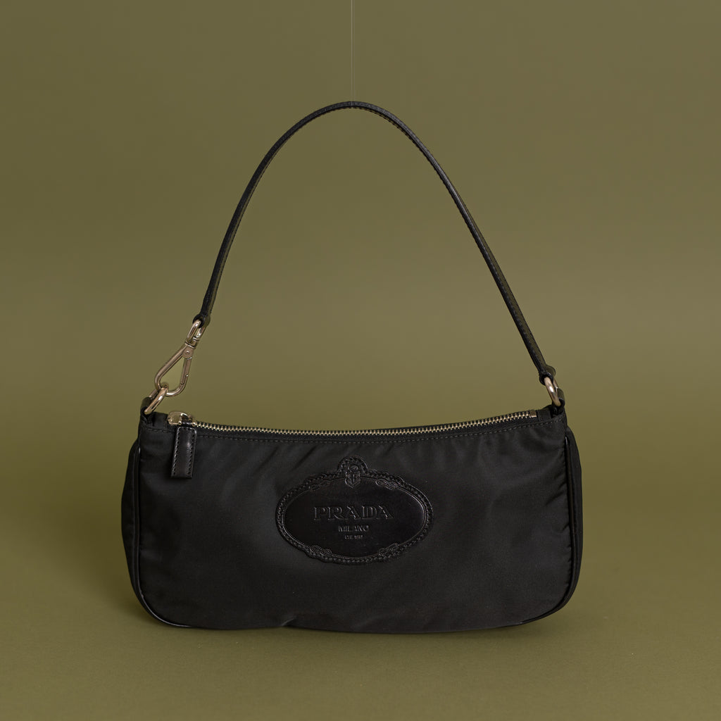 Tessuto Nylon Pochette, Black 9330