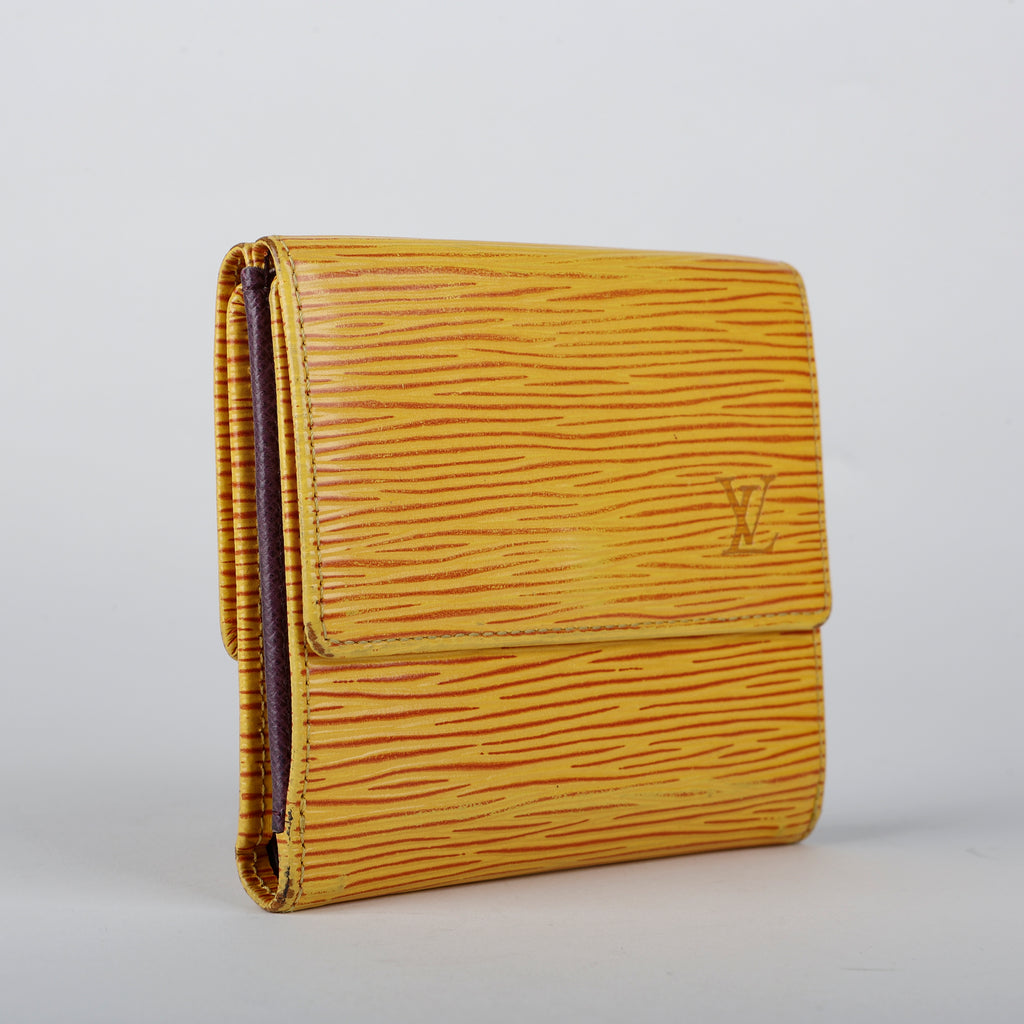 Louise Trifold Wallet, Yellow Epi