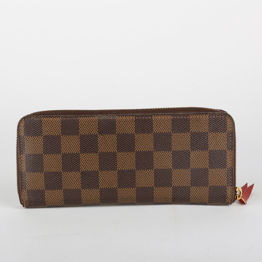 Clemence Wallet, Damier Ebene Red