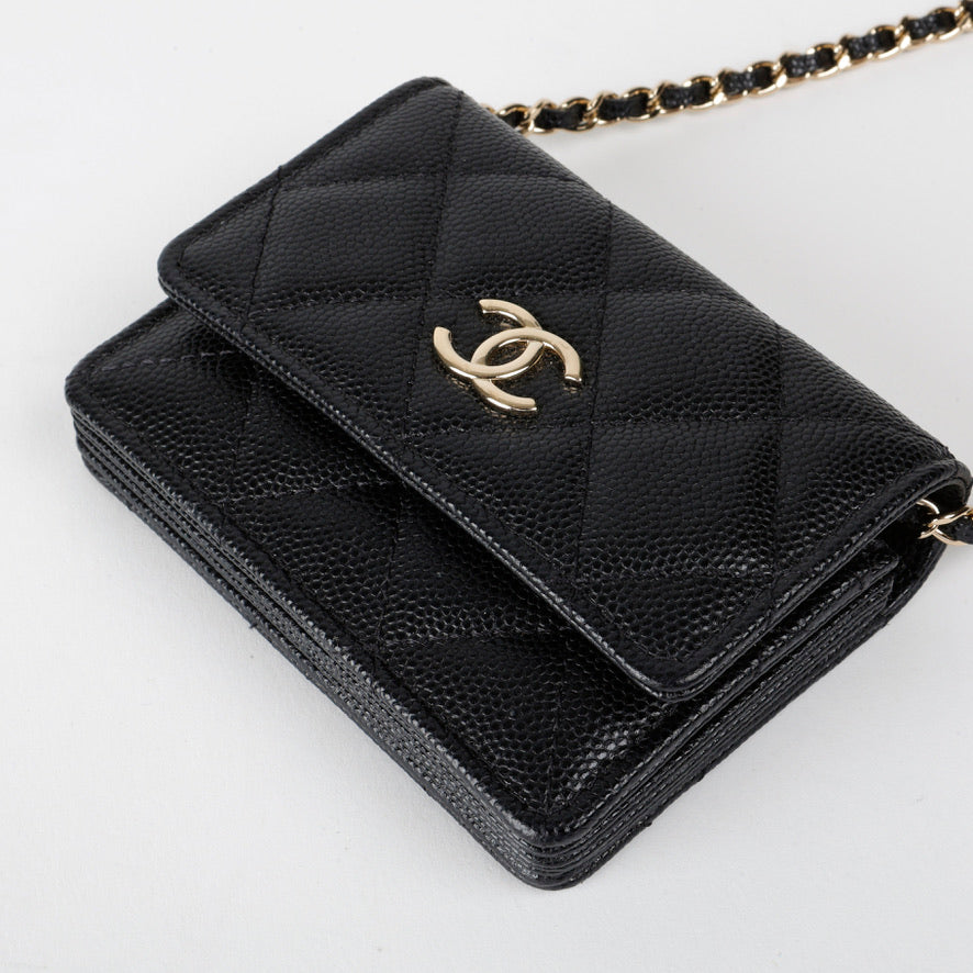 Caviar Charms Card Holder on Chain