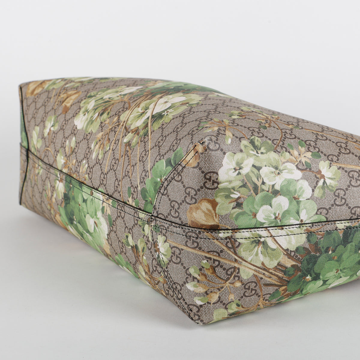 Medium Blooms Reversible Tote, Coated Canvas/Green