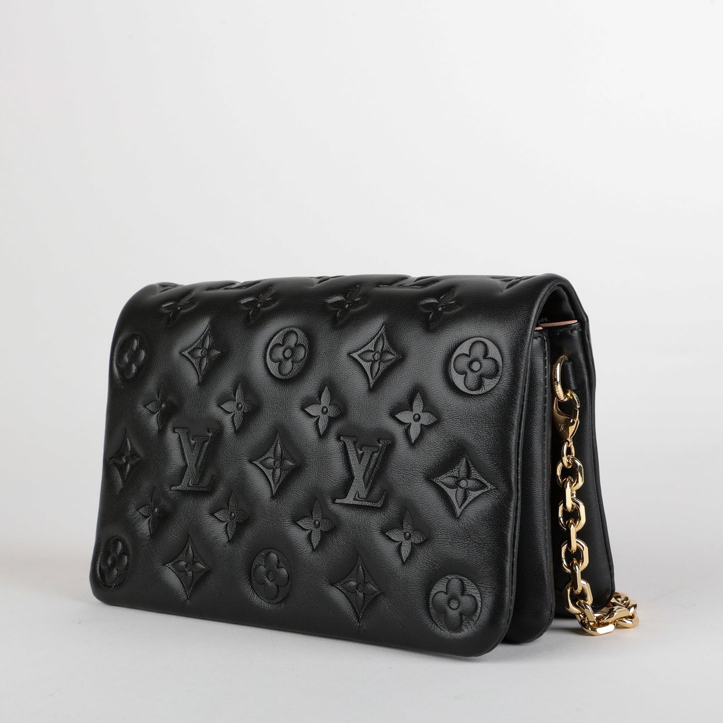 Coussin Pochette, Black Lambskin