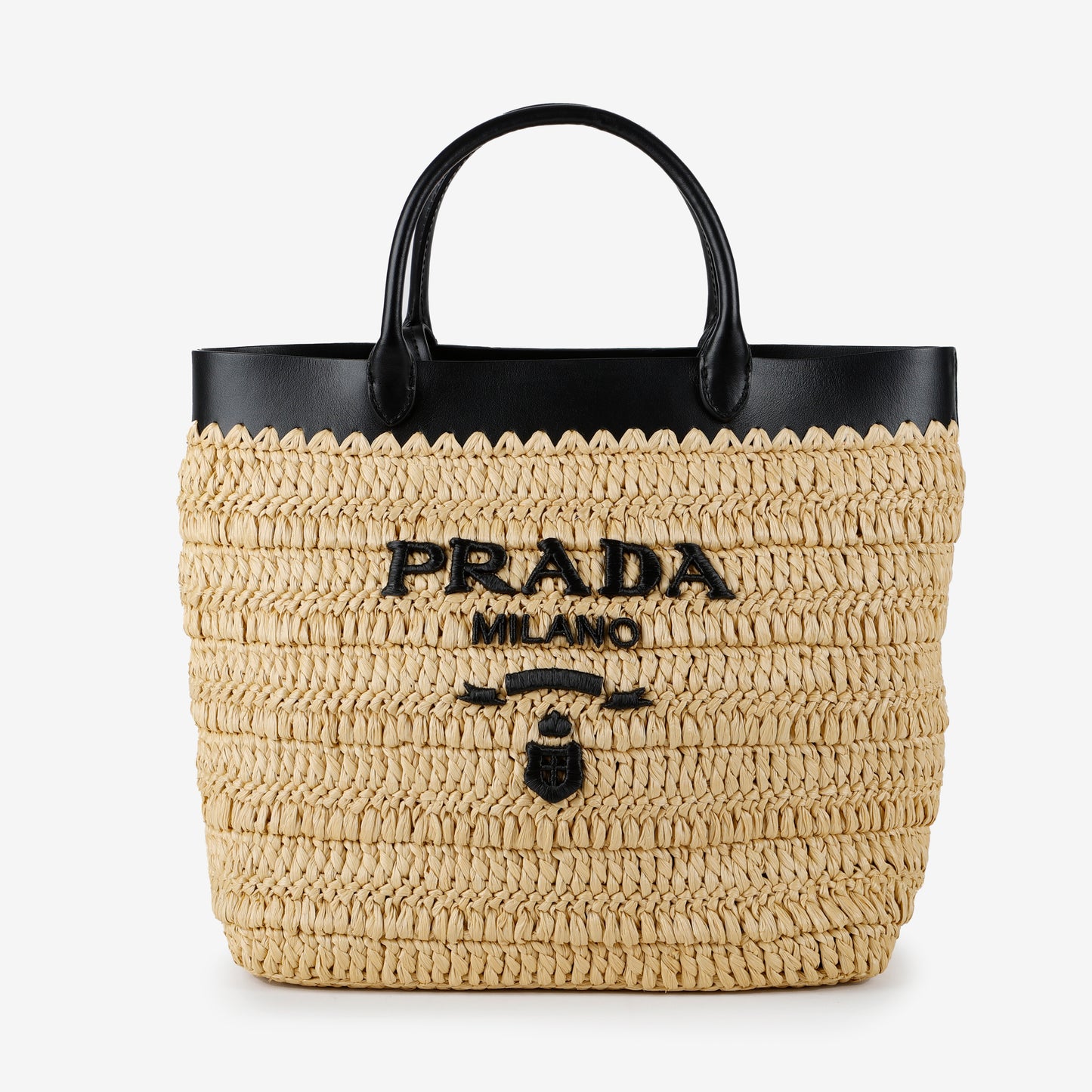 Small Crochet Leather Tote
