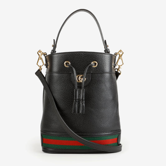 Ophidia Bucket Bag Black Calfskin
