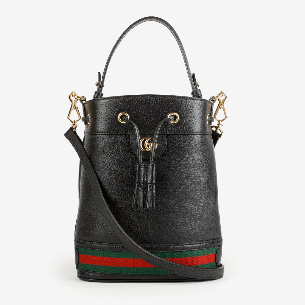 Ophidia Bucket Bag Black Calfskin