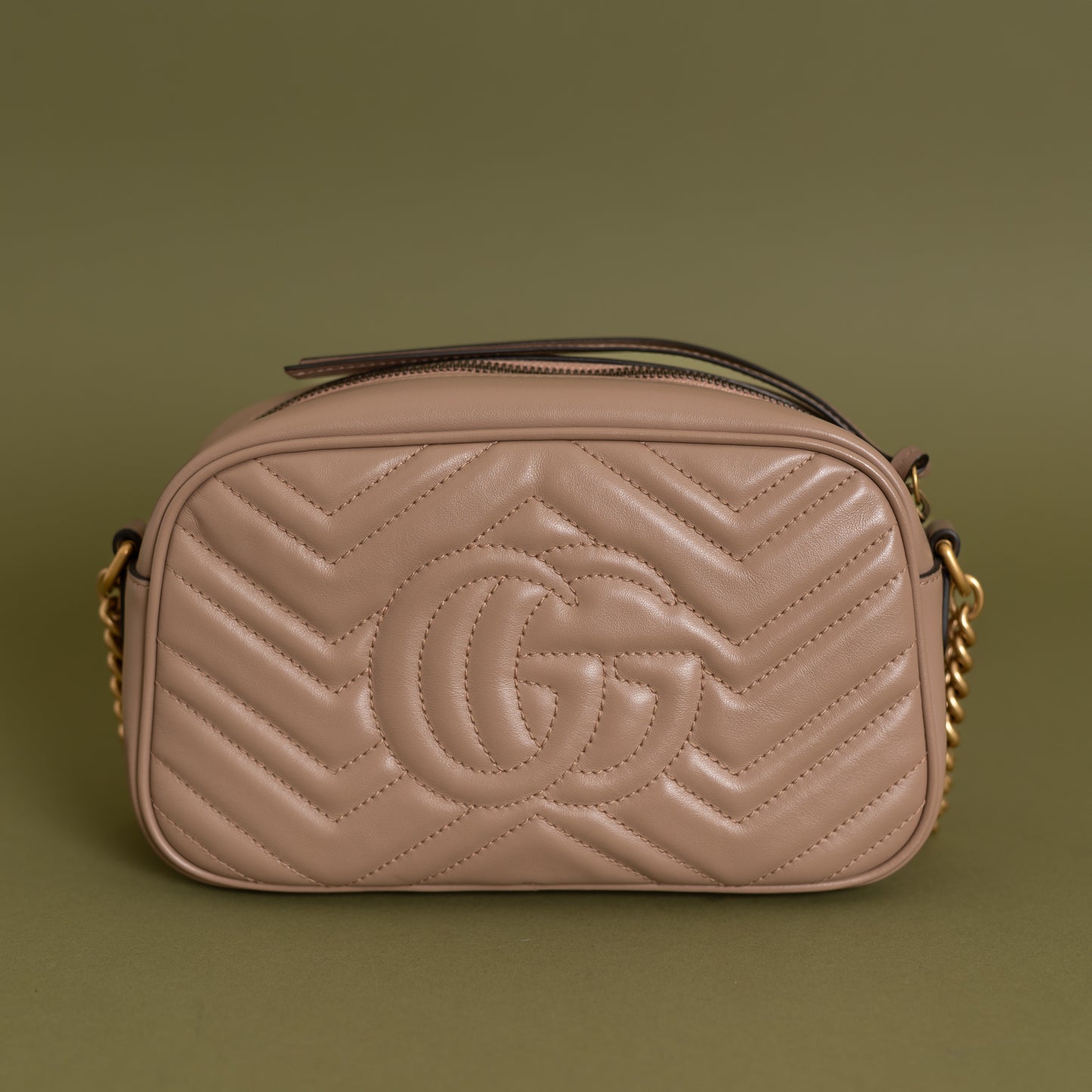 Small Marmont Camera Bag, Porcelain Rose GHW 9415