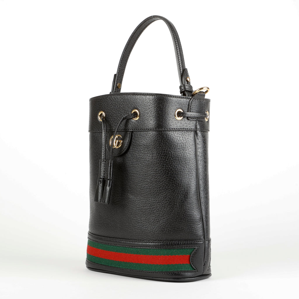 Ophidia Bucket Bag Black Calfskin