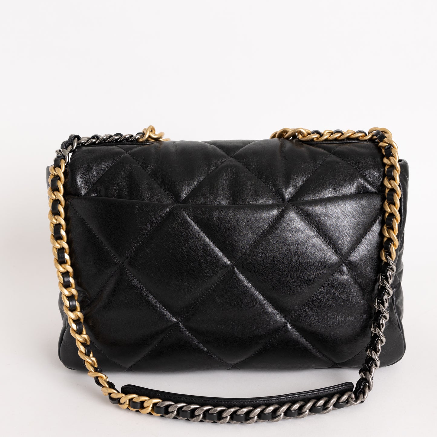 Chanel 19 Maxi Quilted Lambskin, Black 5399