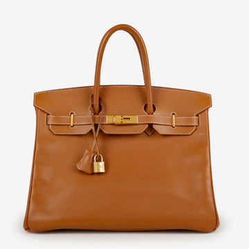 Birkin 35, Gold Courchevel Gold Hardware