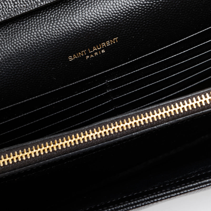 Cassandre Wallet on Chain, Black Grain de Poudre GHW