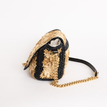 Marmont Flap Bag Woven Raffia